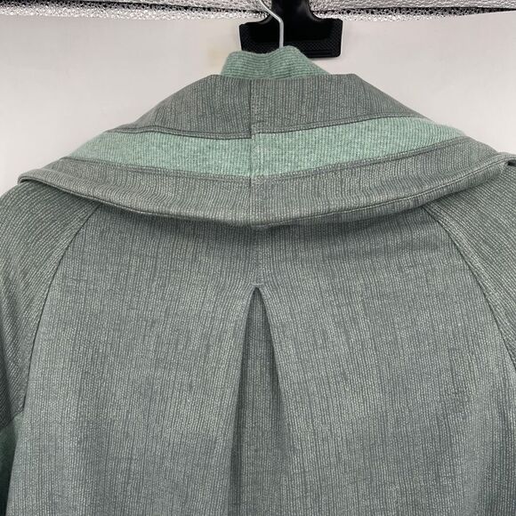 Lululemon To Class Heathered Grey Double Collar Button-Down Jacket Size 10 - Picture 8 of 9